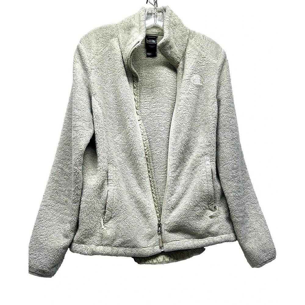 The North Face Women's Full Zip Sand Medium Polyester Fleece Jacket (H6)